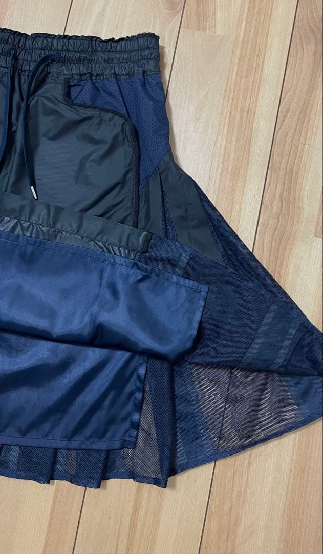 NIKE sacai コラボ プリーツ メッシュ スカート xs