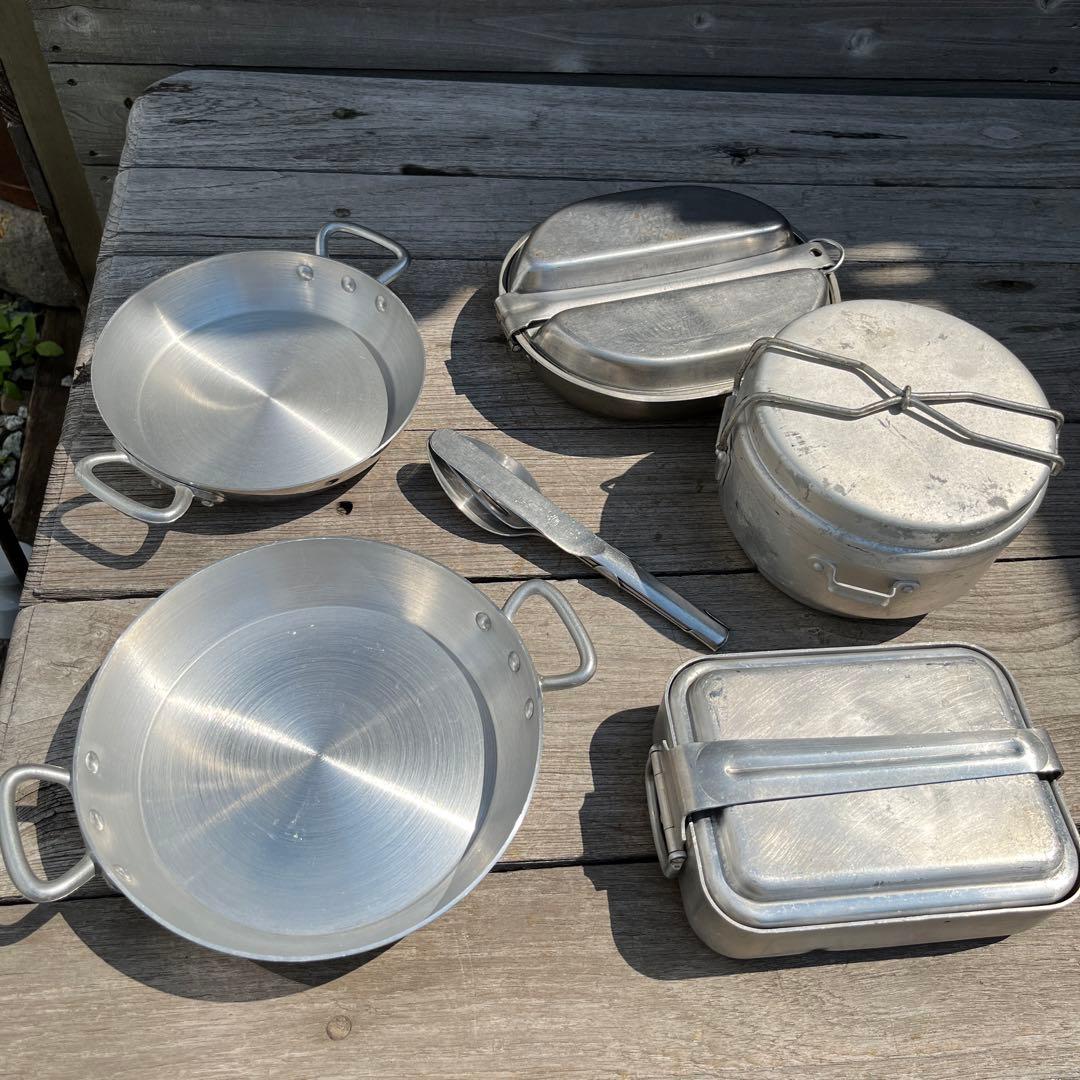 スペシャル！ヴィンテージ軍物メスティン、鍋キャンプセット　チェコ軍メスティン抜き