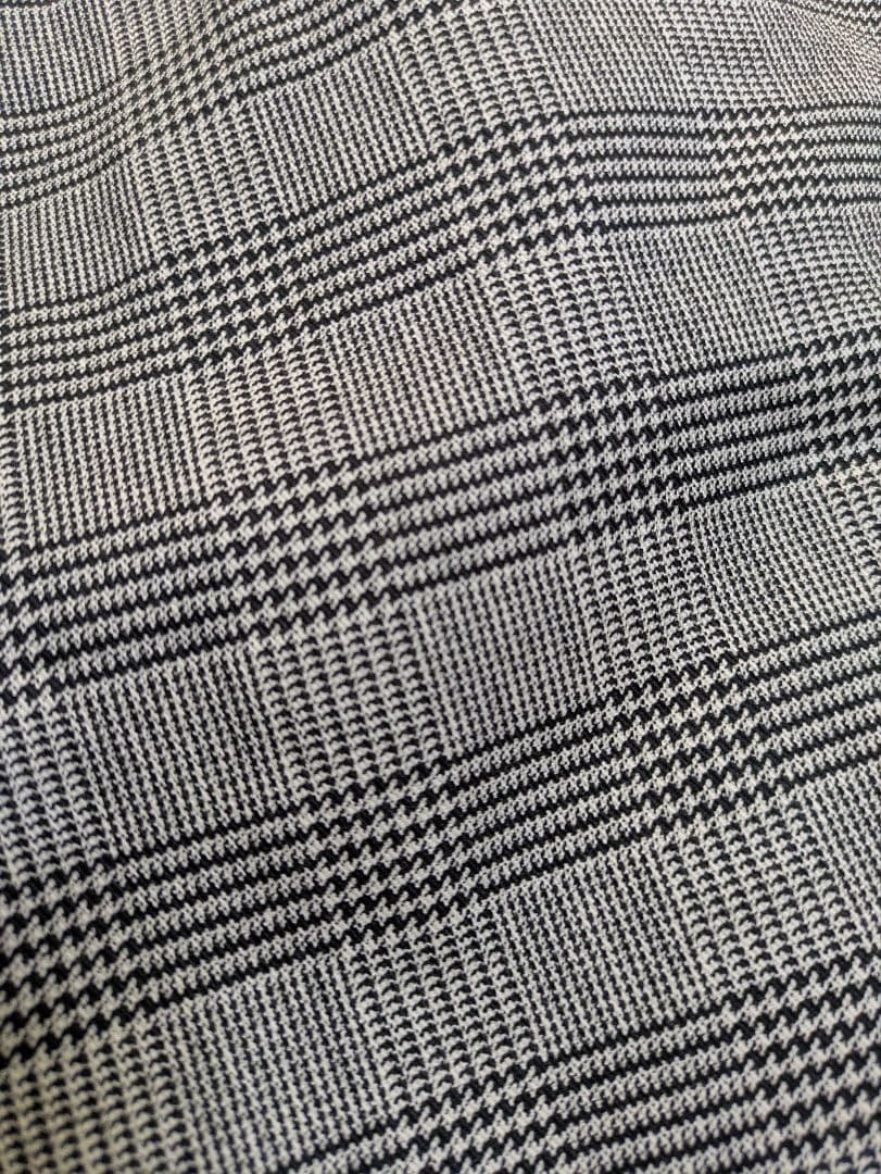 木綿着物　Мサイズ　グレンチェック柄　グレー