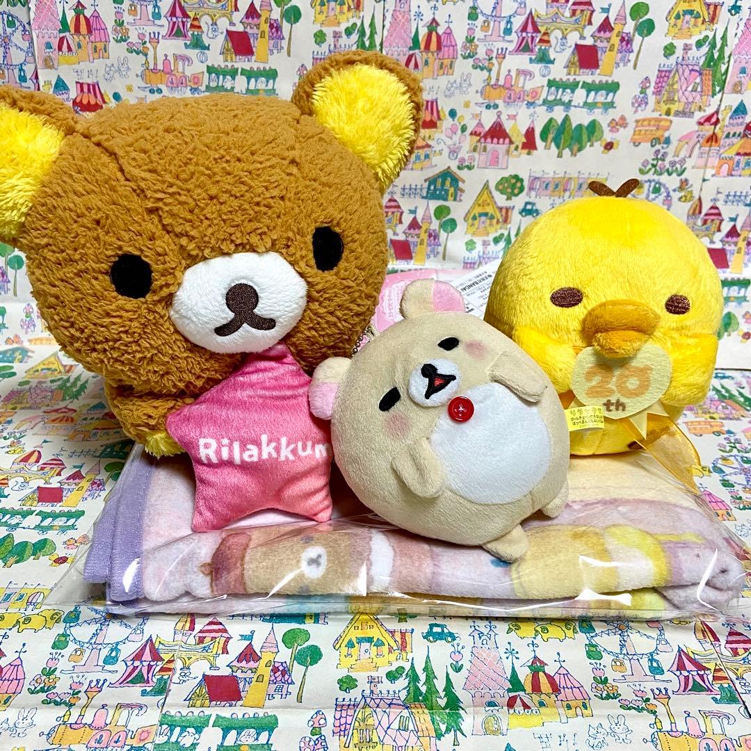 リラックマ まとめ売り26 タオルギフト 帆布バッグ ぬいぐるみ レターセット他