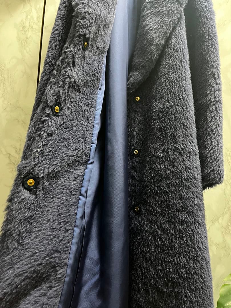 《美品》Kaon ネイビー アルパカ　ロングコート