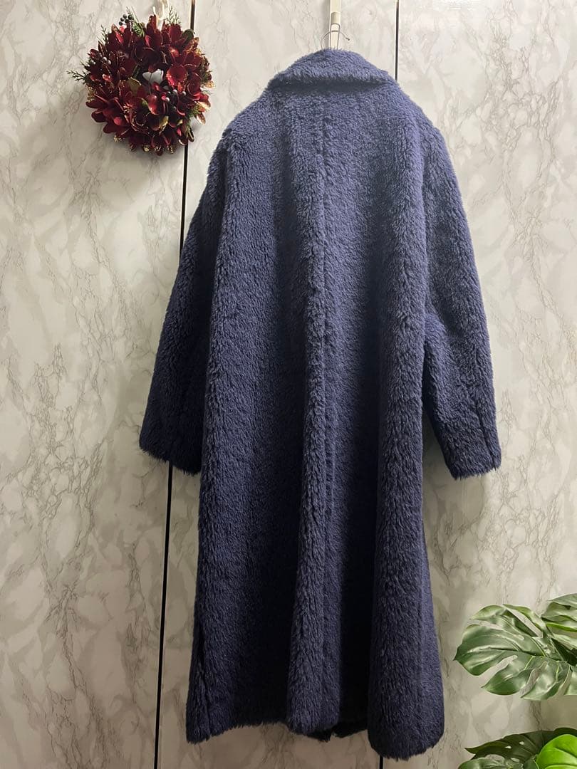 《美品》Kaon ネイビー アルパカ　ロングコート