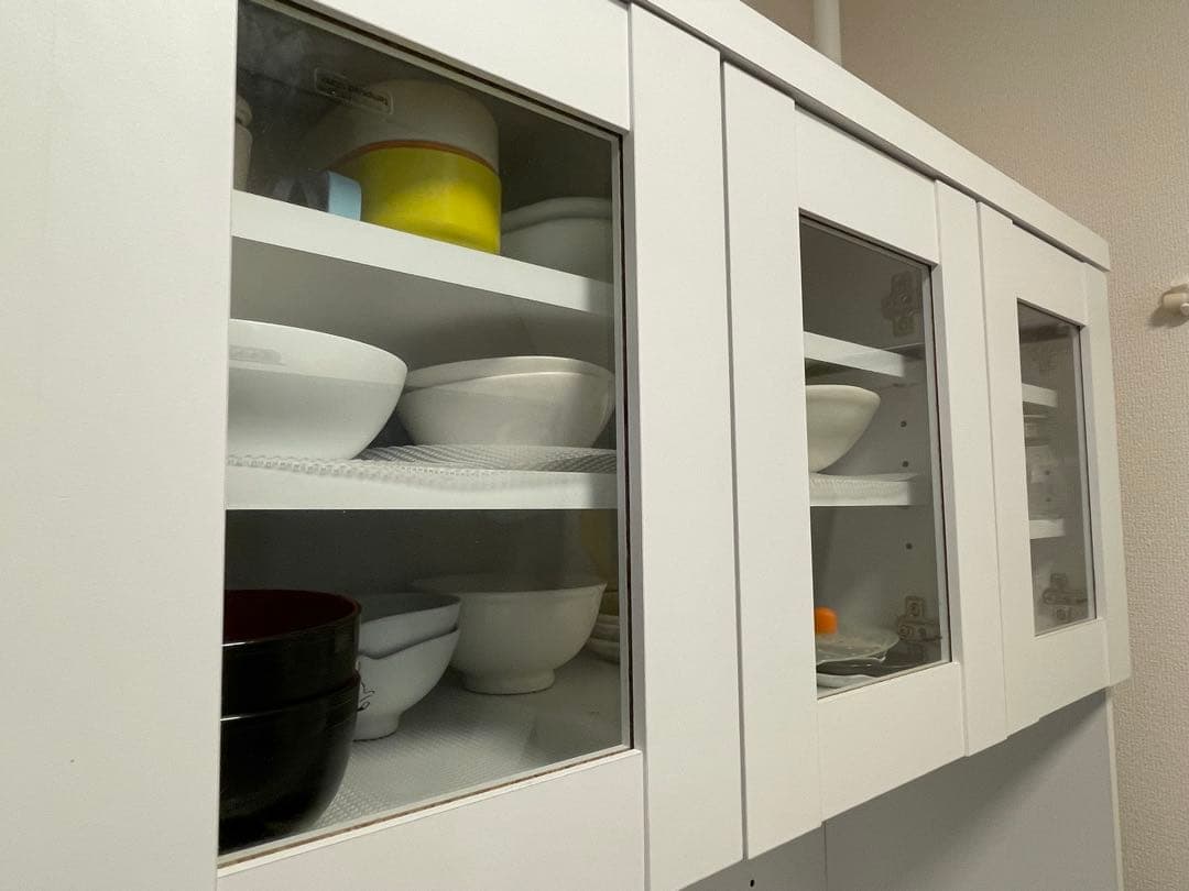 Reo丸 LOWYA ロウヤ 食器棚 ゴミ箱上ラック 幅90cm ホワイト