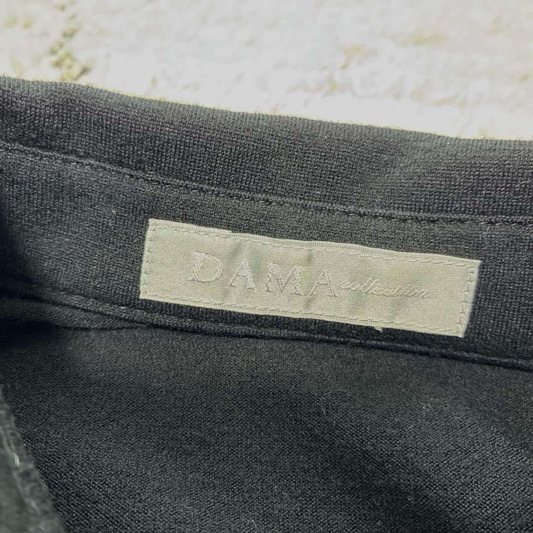 DAMA collection 長袖襟付き　ウールワンピース　黒