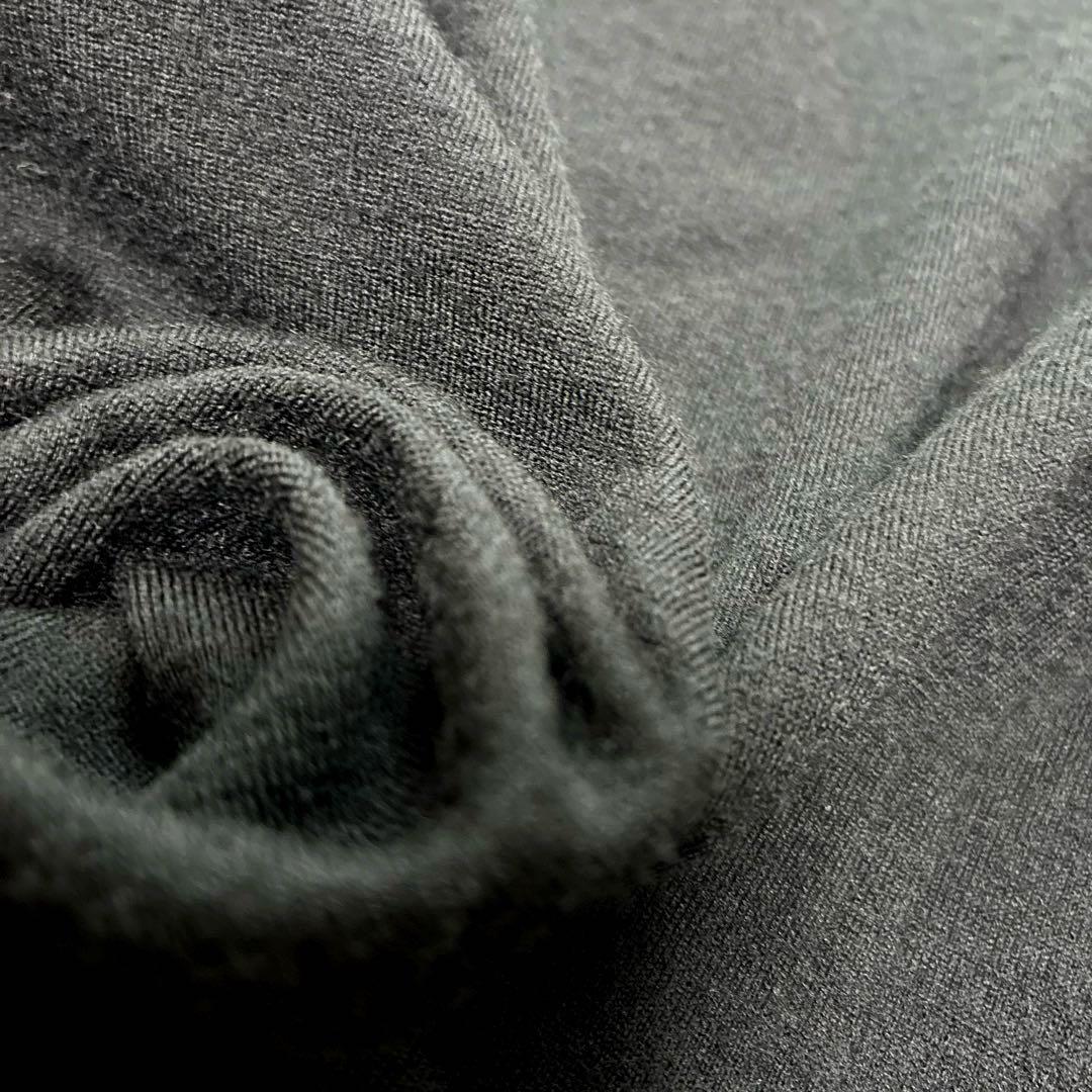 DAMA collection 長袖襟付き　ウールワンピース　黒