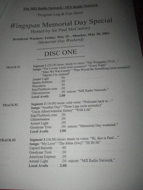 paul mccartney wingspan (RARE SET!! 送料込）