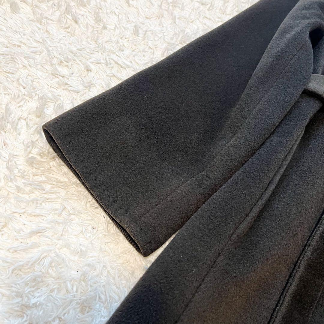 白タグ MaxMara ベルテッドコート マニュエラ アルパカ 深緑 40