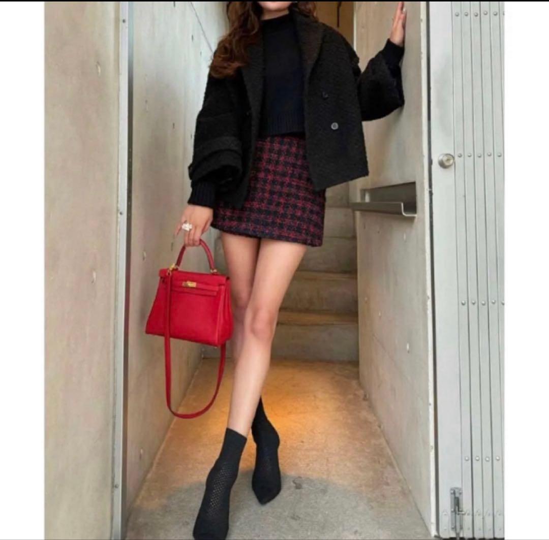 極美品　sheller M ツイードキュロットパンツ