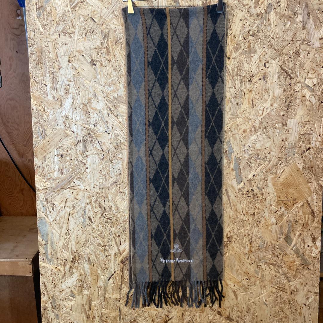 B 美品特価　ヴィヴィアンウエストウッド　イタリア製　マフラー　アーガイル