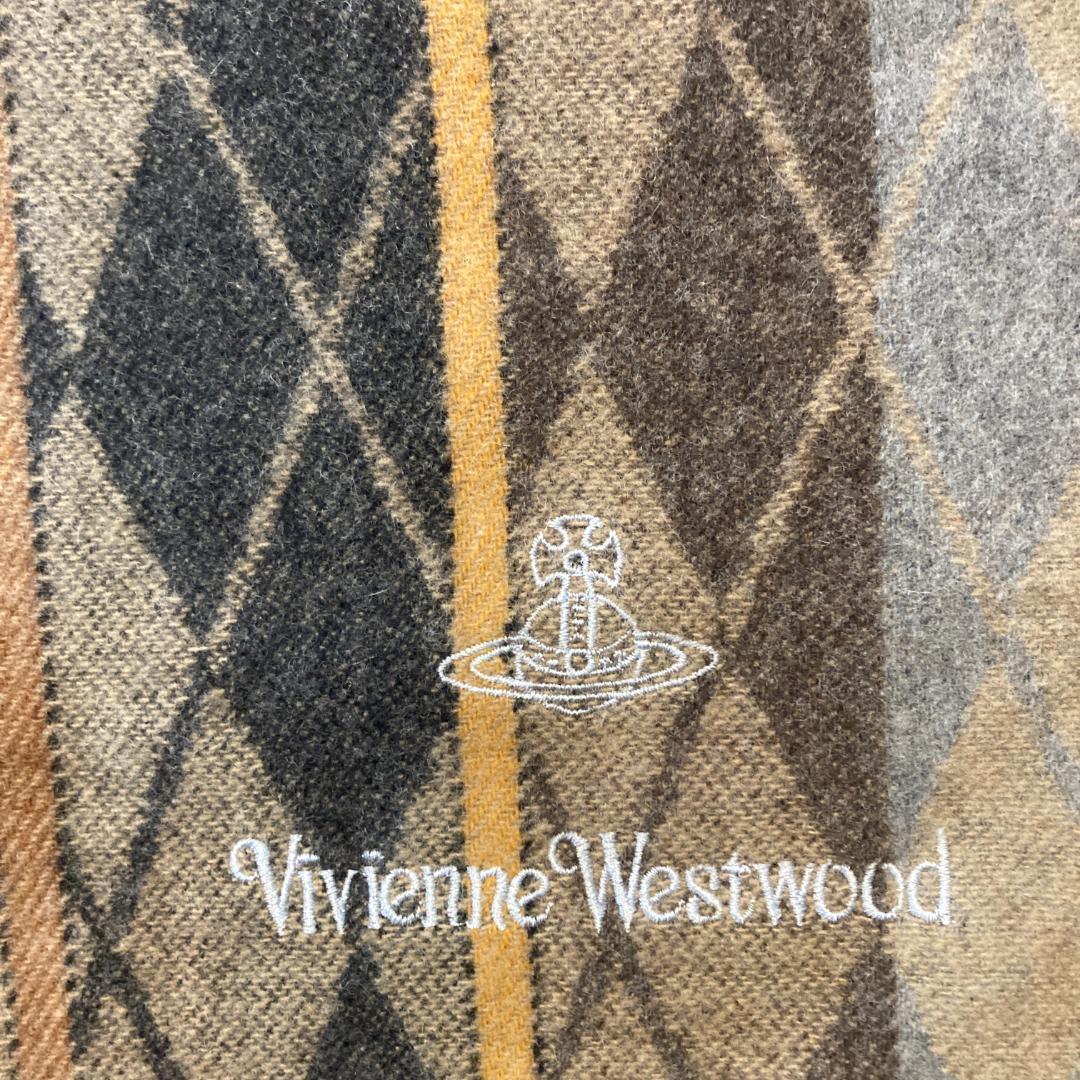 B 美品特価　ヴィヴィアンウエストウッド　イタリア製　マフラー　アーガイル