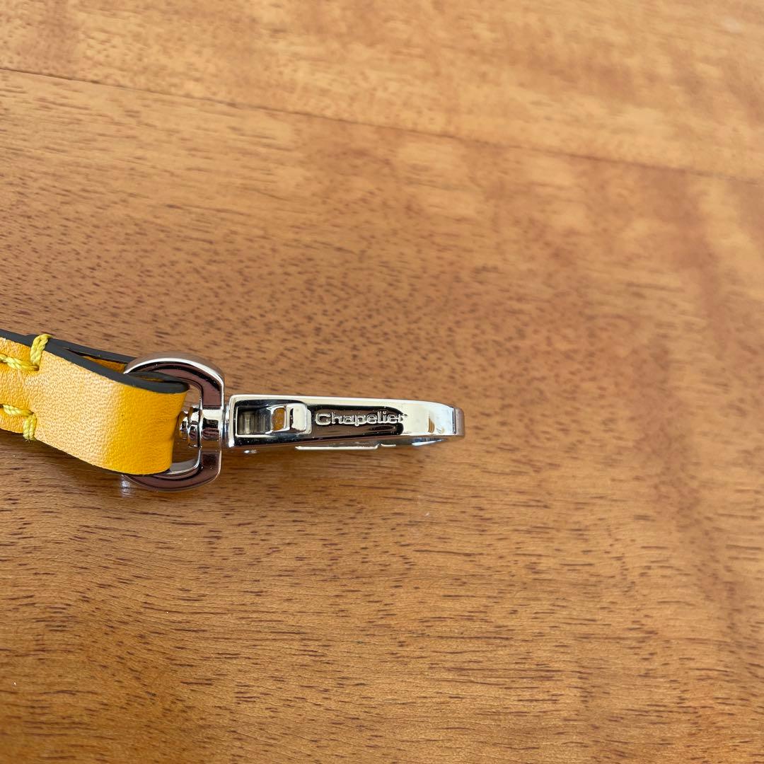 Herve Chapelier エルベシャプリエ　レザーストラップ　ジョーヌ