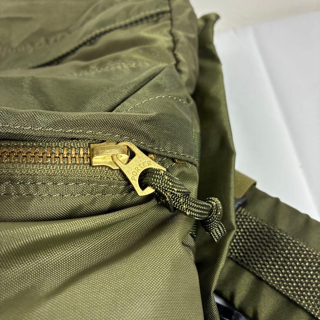 [極美品] PORTER force バックパック リュック カーキ2way