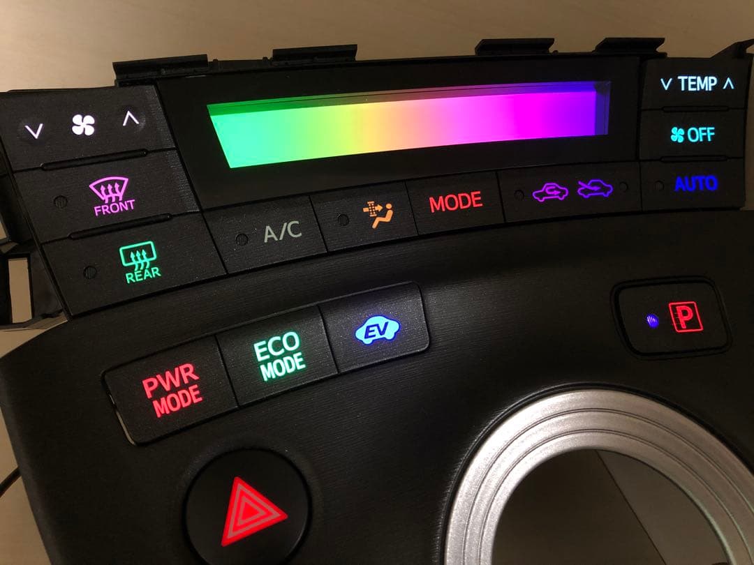 ZVW30 プリウス　前期　エアコンパネル　シフトパネル LED打ち替え済み x