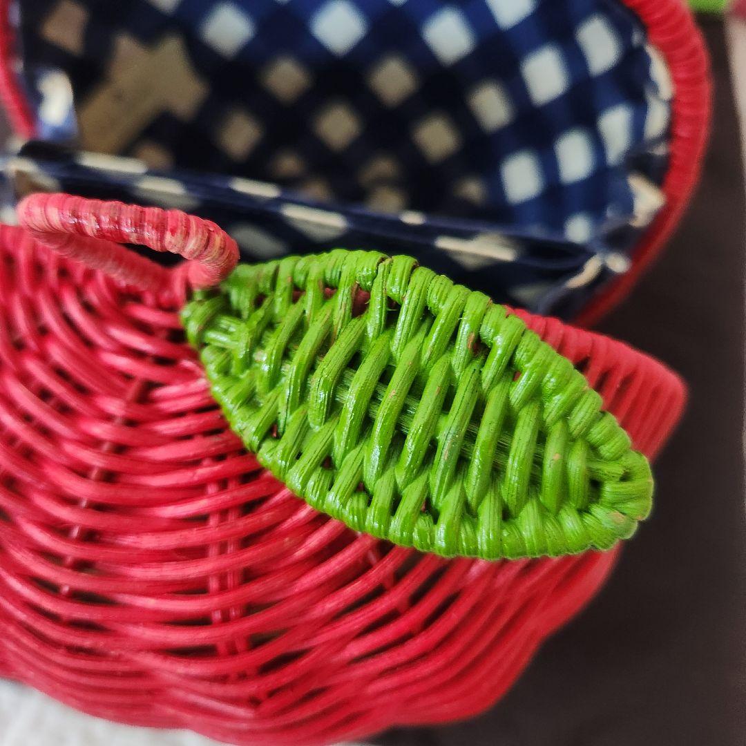 ケイトスペードニューヨーク　りんご　リンゴ　かごバッグ　立体　カゴ