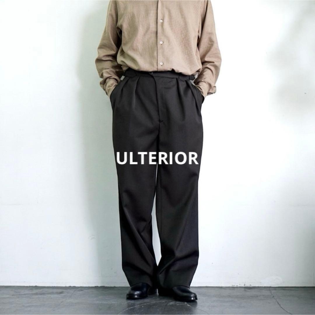 a*！様 アルテリア ULTERIOR メランジェウールギャバジンワイドトラウザ