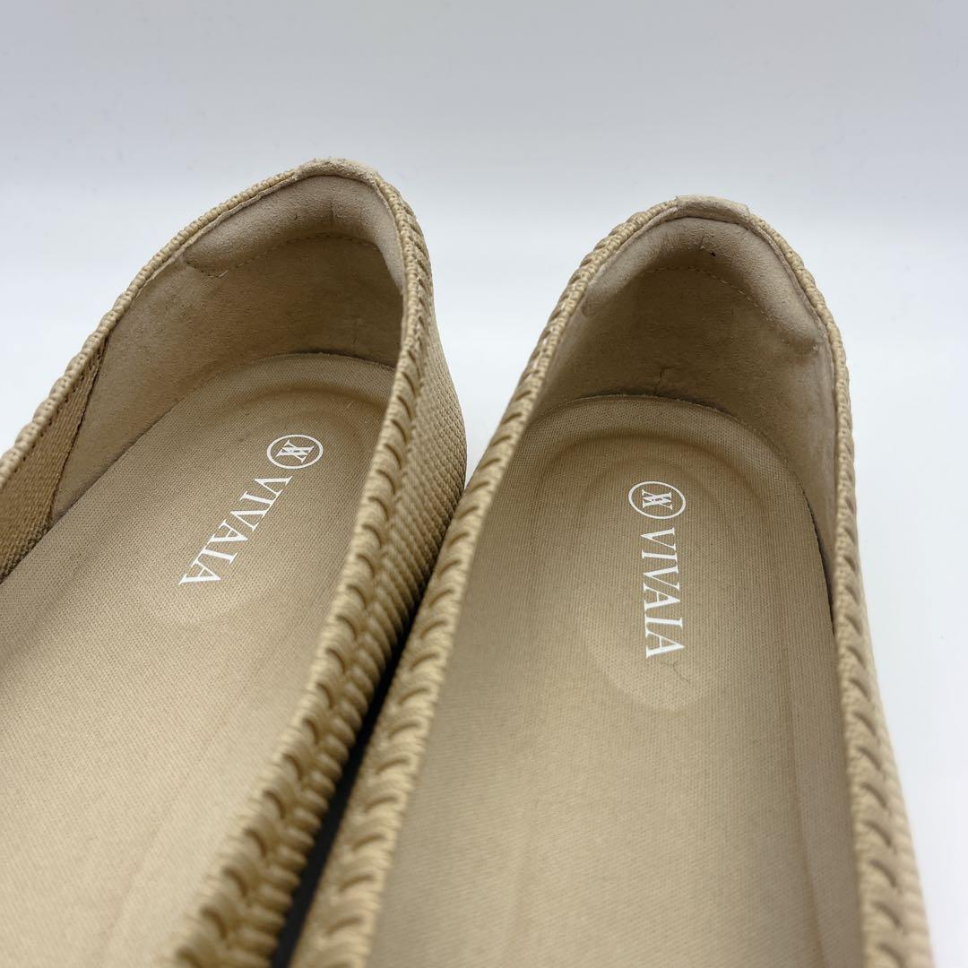 着用数回 VIVAIA ビバイア ニットポインテッド フラットパンプス 38.5