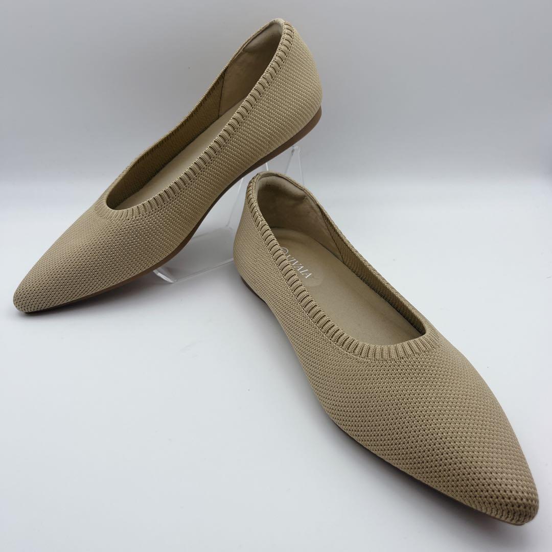 着用数回 VIVAIA ビバイア ニットポインテッド フラットパンプス 38.5