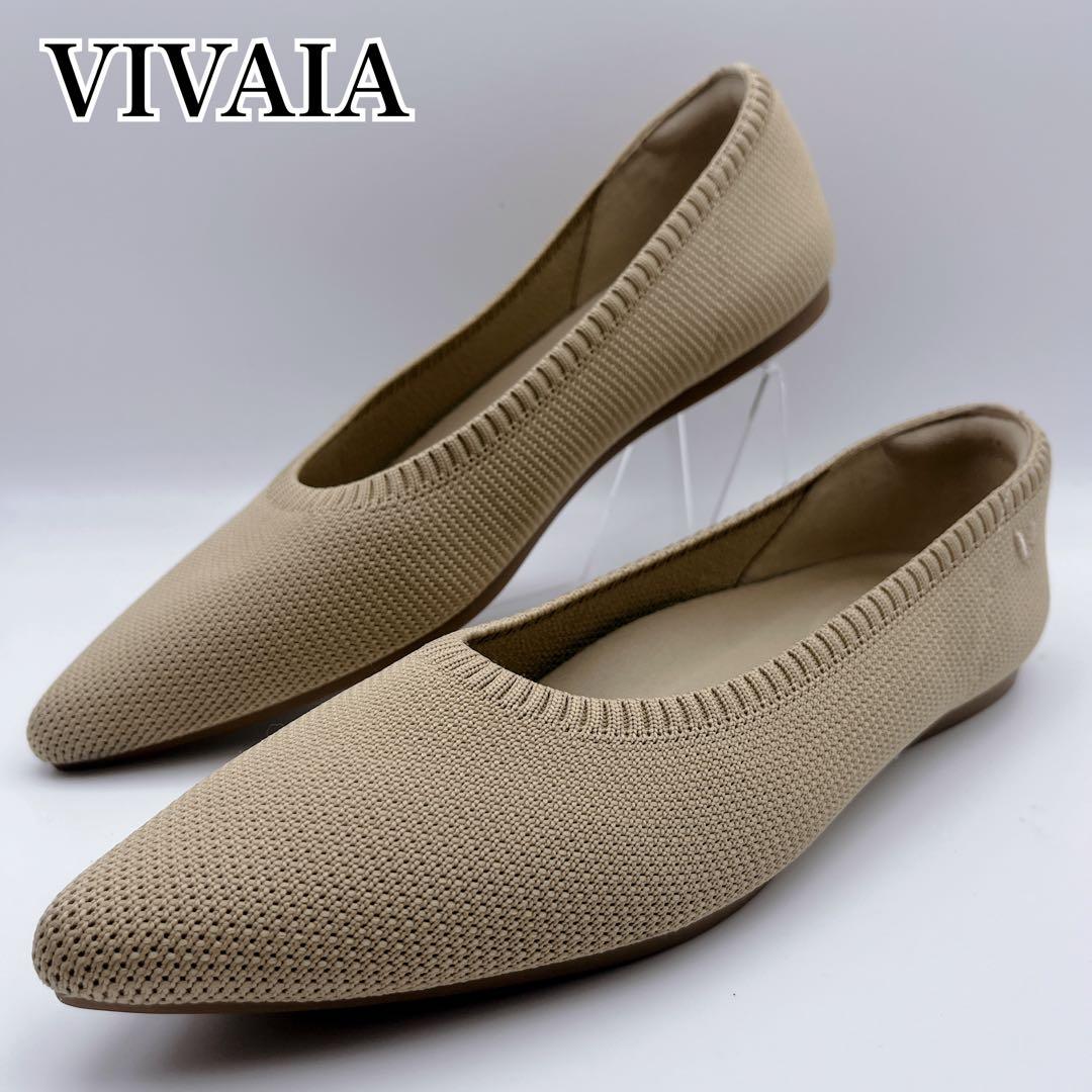 着用数回 VIVAIA ビバイア ニットポインテッド フラットパンプス 38.5