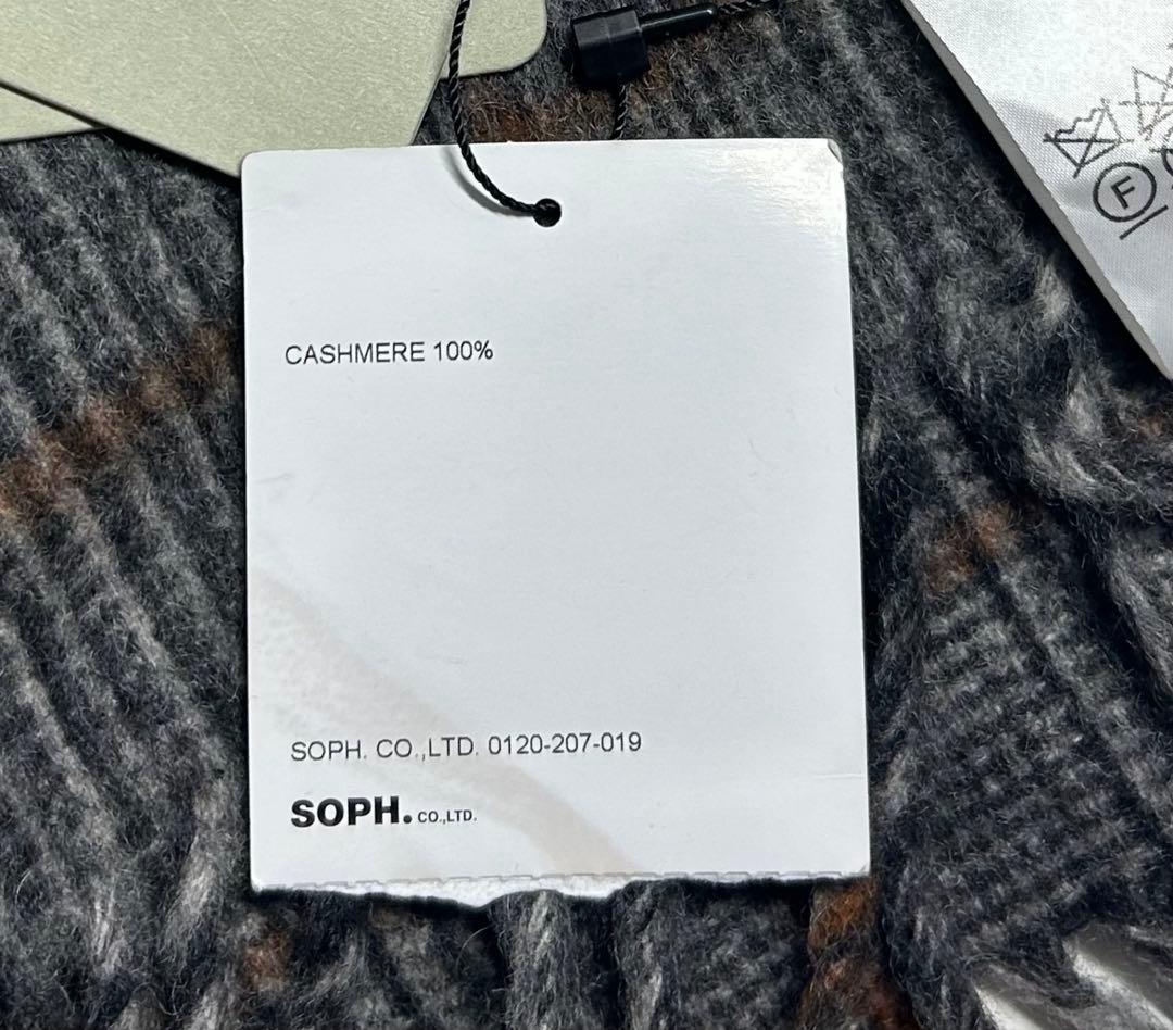 最終値下 新品タグJoshua Ellis×SOPH. カシミヤチェックマフラー