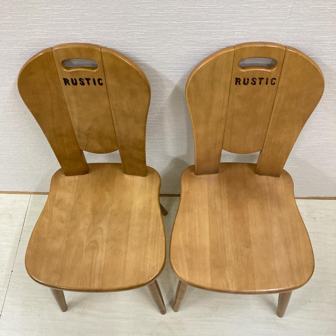 【カリモク】ルスティック　ダイニングチェア　２脚セット　椅子　カントリー B