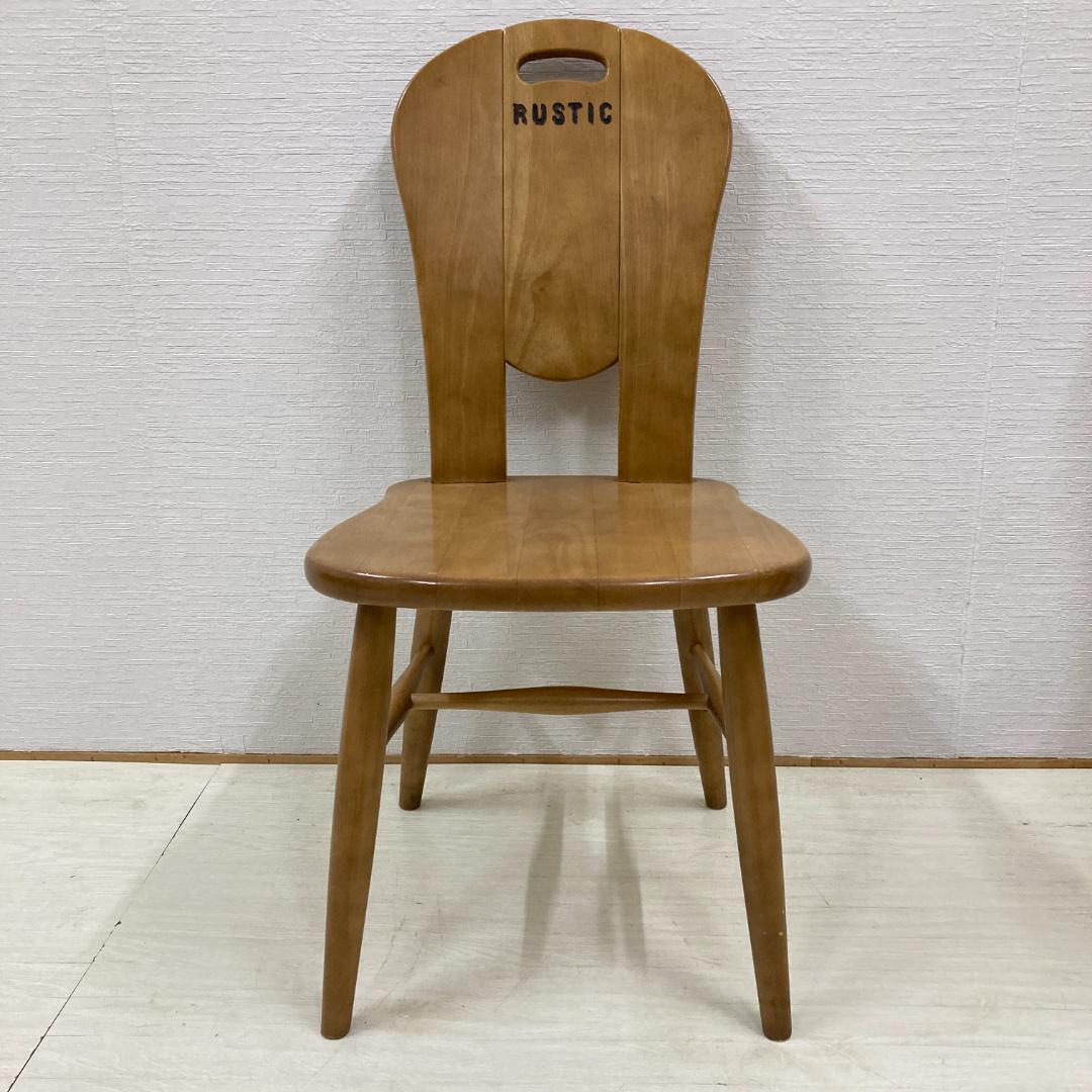 【カリモク】ルスティック　ダイニングチェア　２脚セット　椅子　カントリー B