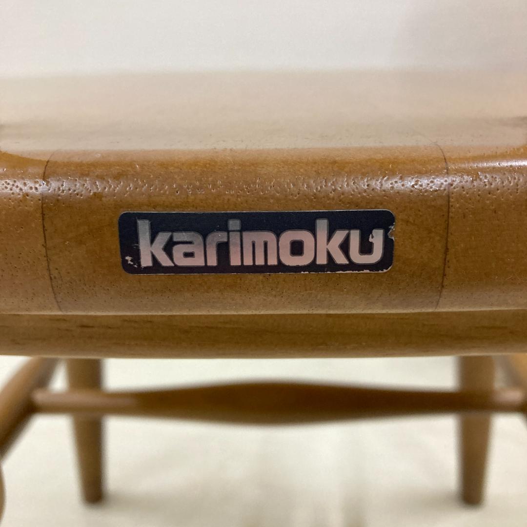 【カリモク】ルスティック　ダイニングチェア　２脚セット　椅子　カントリー B