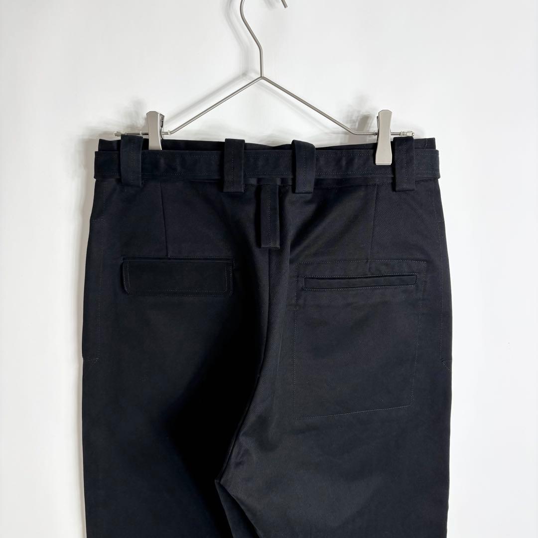 【美品】STUDIO NICHOLSON ピーチツイル ベルテッドパンツ 黒 M