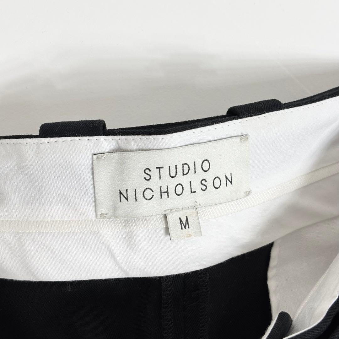 【美品】STUDIO NICHOLSON ピーチツイル ベルテッドパンツ 黒 M