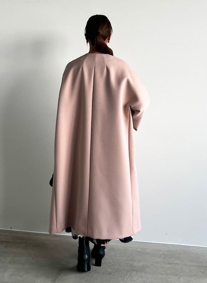 LOUNIE EC限定 ノーカラーロングコート 完売品　ルーニィ