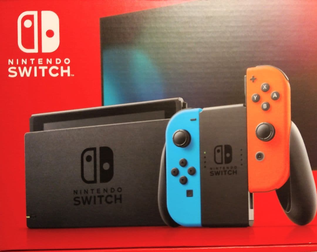 Nintendo Switch 本体 青とオレンジのジョイコン付き
