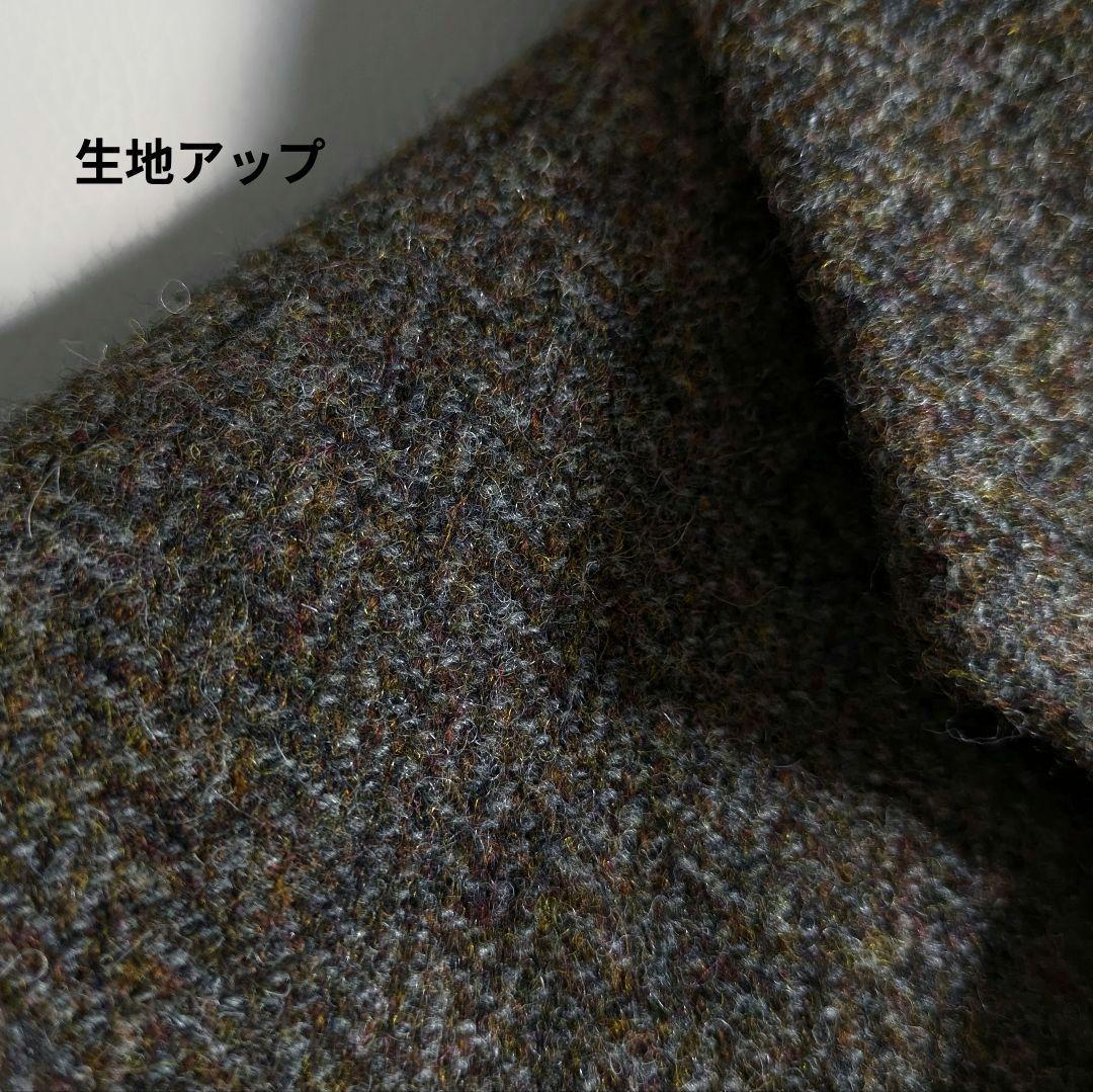 イチアンティークス／ヘリンボーン ミックスウールテーラードジャケット ブラウン