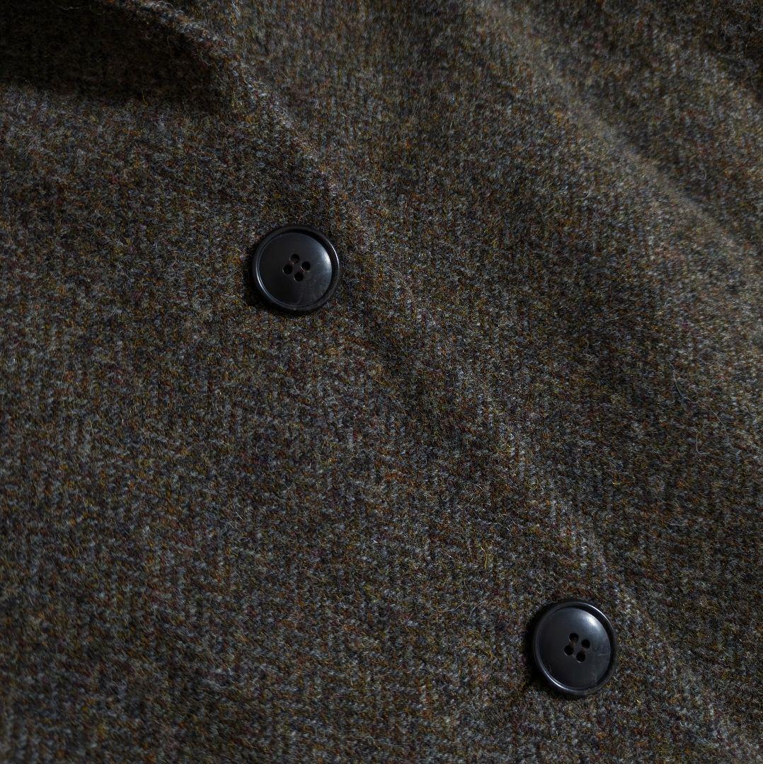 イチアンティークス／ヘリンボーン ミックスウールテーラードジャケット ブラウン