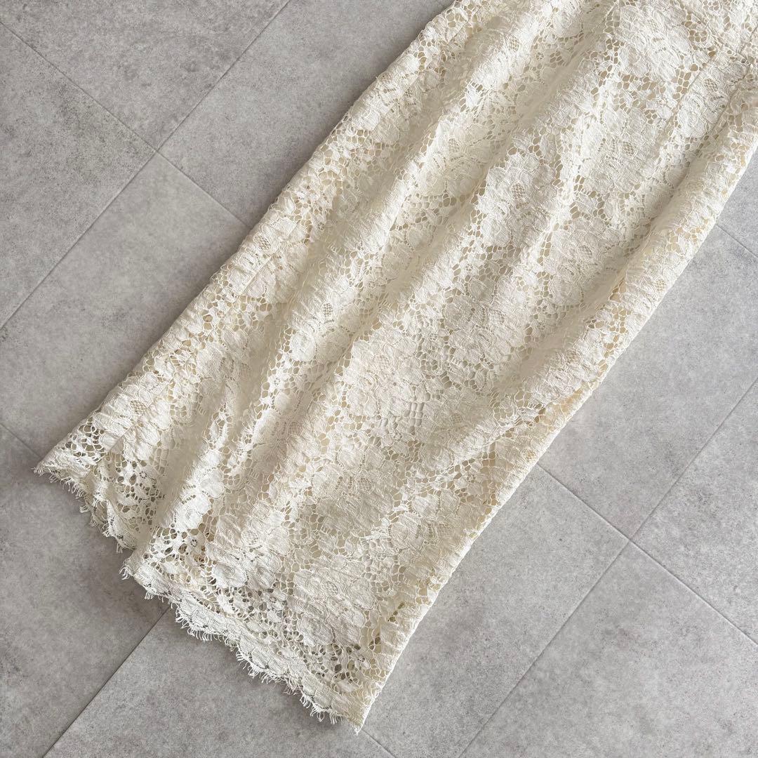 ドルチェ&ガッバーナ　ワンピース　ノースリーブ　総レース　ドレス　白　インナー付