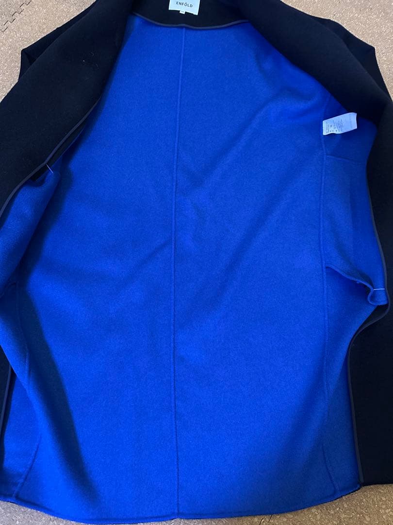 ドゥーズィエムクラス エンフォルド　ロングコート　ネイビー/ブルー　38