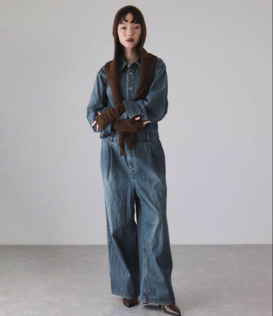 週末限定価格　アダムエロペ　デニムジャンプスーツ　36