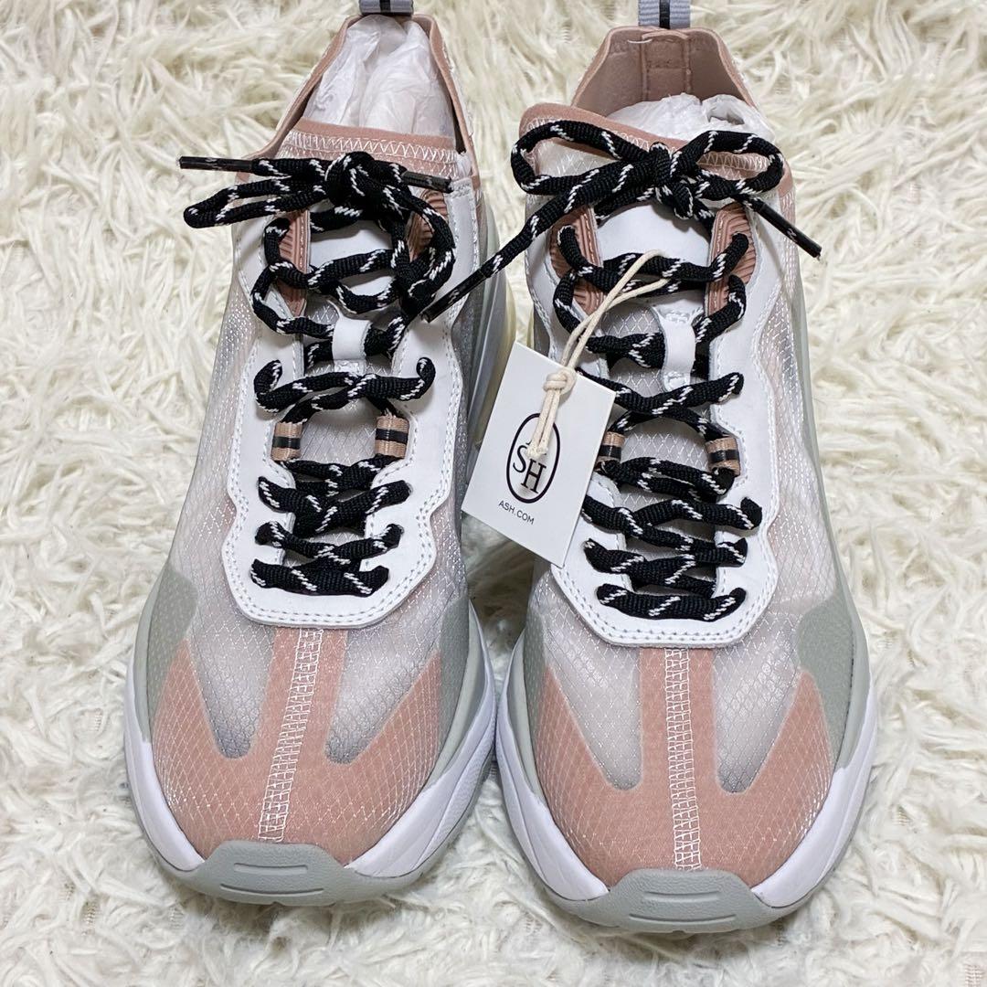 【未使用】✨ ASH アッシュ メッシュスニーカー 厚底 ピンク サイズ39