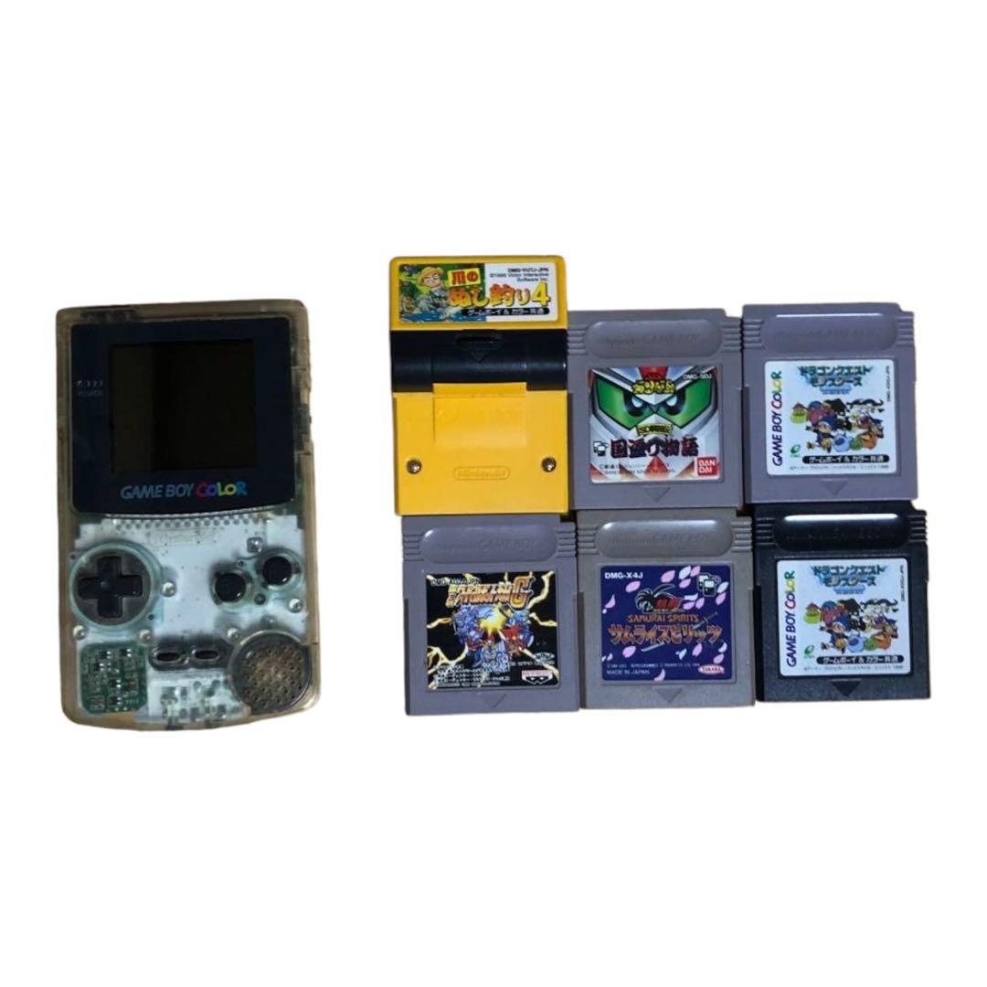 動作品 任天堂 ゲームボーイカラー 本体 クリア スケルト CGB-001