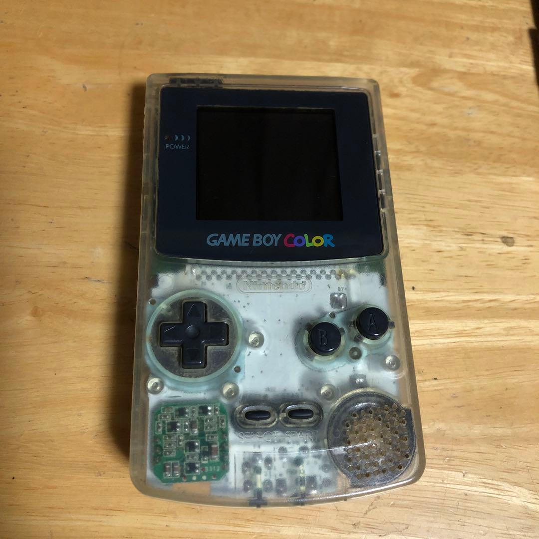 動作品 任天堂 ゲームボーイカラー 本体 クリア スケルト CGB-001