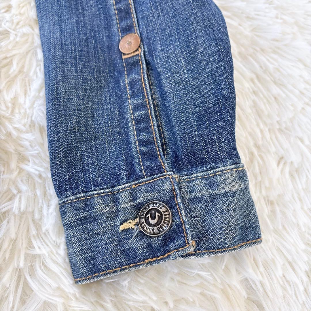 トゥルーレリジョン　デニムジャケット　ジージャン　メンズ　L美品　上着　シャツ