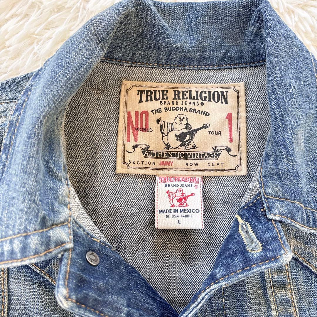 トゥルーレリジョン　デニムジャケット　ジージャン　メンズ　L美品　上着　シャツ