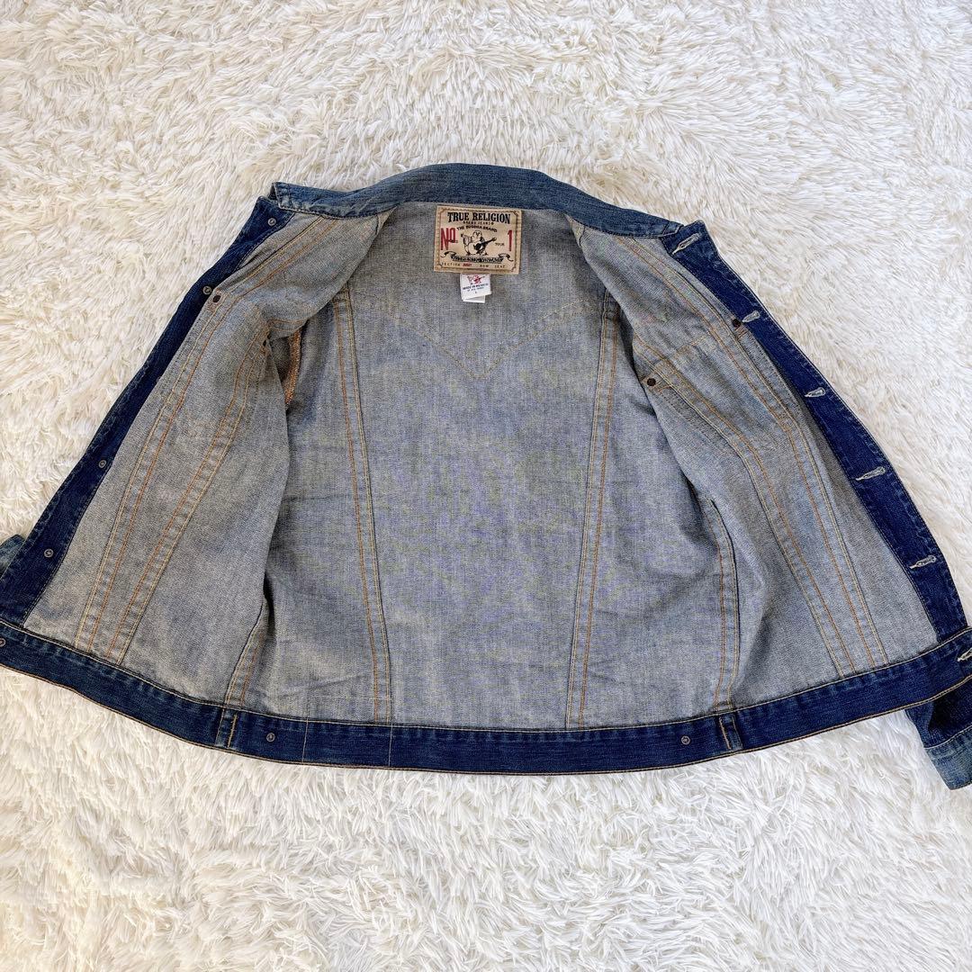 トゥルーレリジョン　デニムジャケット　ジージャン　メンズ　L美品　上着　シャツ