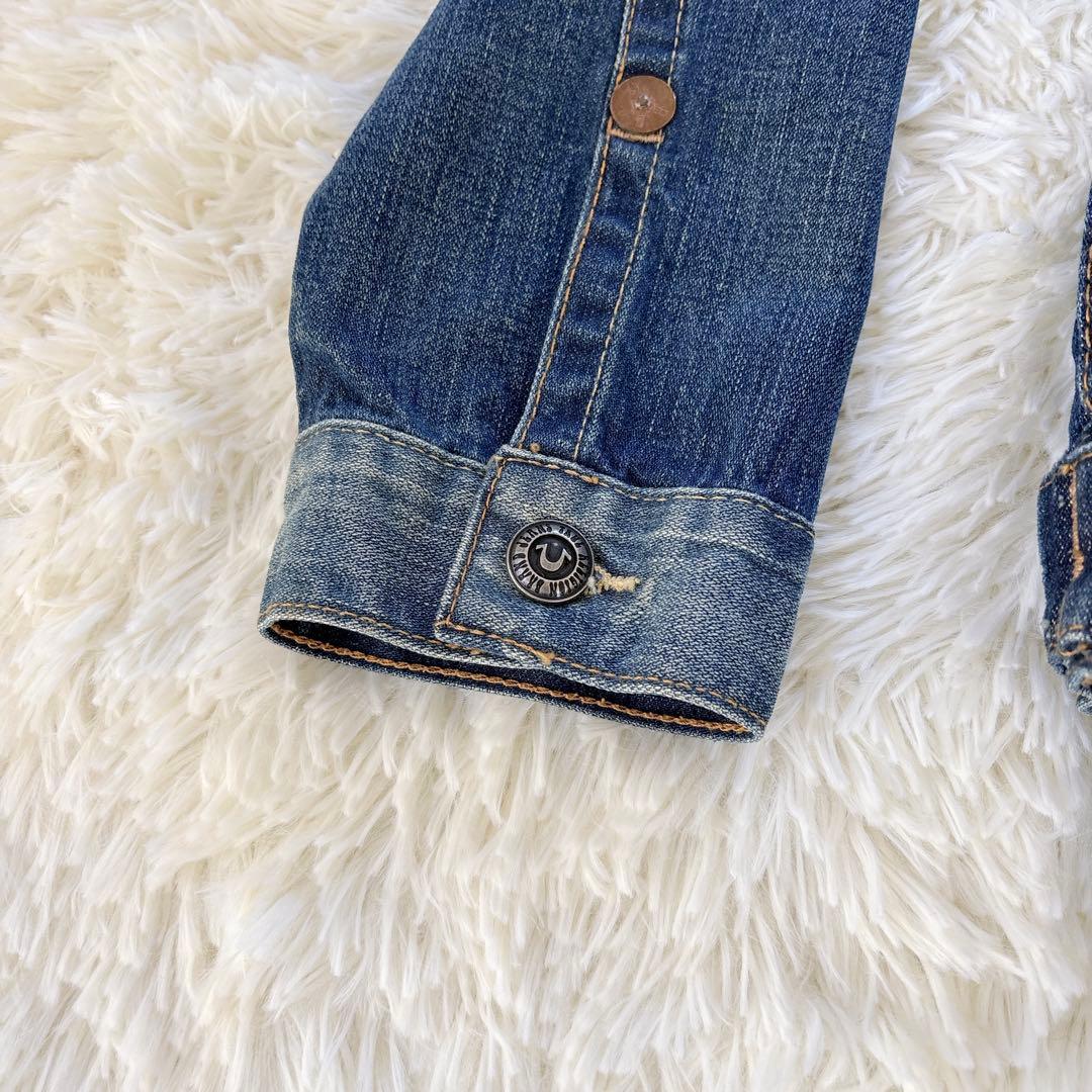 トゥルーレリジョン　デニムジャケット　ジージャン　メンズ　L美品　上着　シャツ