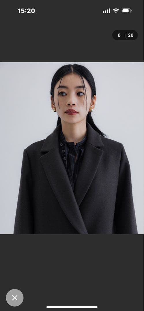 一度のみ着用UNITEDTOKYO Super140カシミヤ混チェスターコート