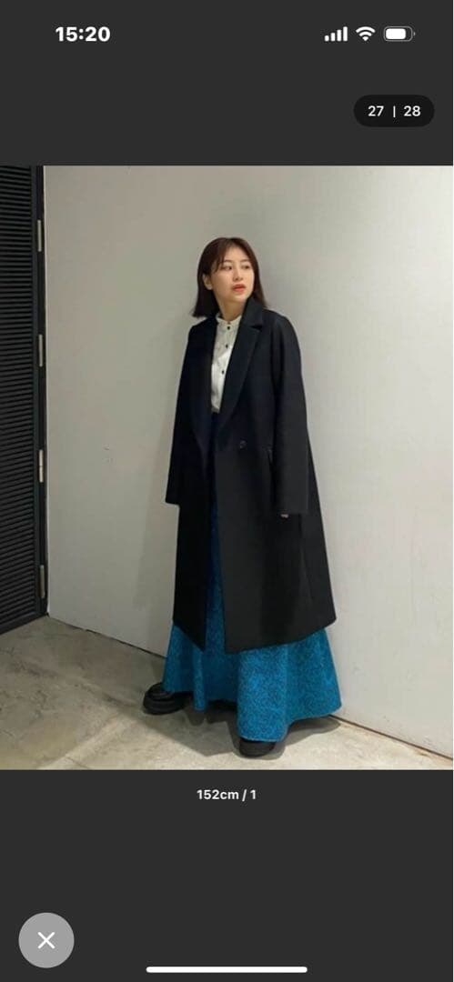 一度のみ着用UNITEDTOKYO Super140カシミヤ混チェスターコート