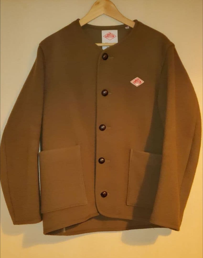 期間限定値下☆ダントン　ウールモッサ　ノーカラー　コート　サイズ40 カーキ