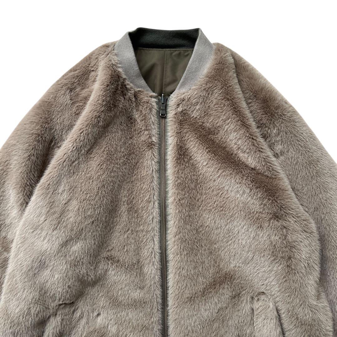 LE GLAZIK　MA-1 エコファーリバーシブルロングコート　36