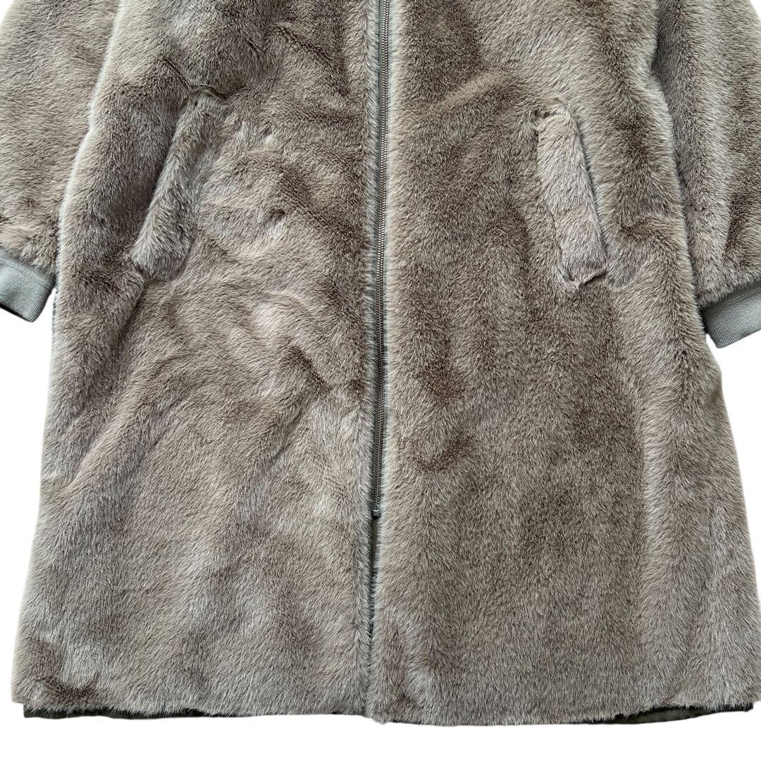 LE GLAZIK　MA-1 エコファーリバーシブルロングコート　36