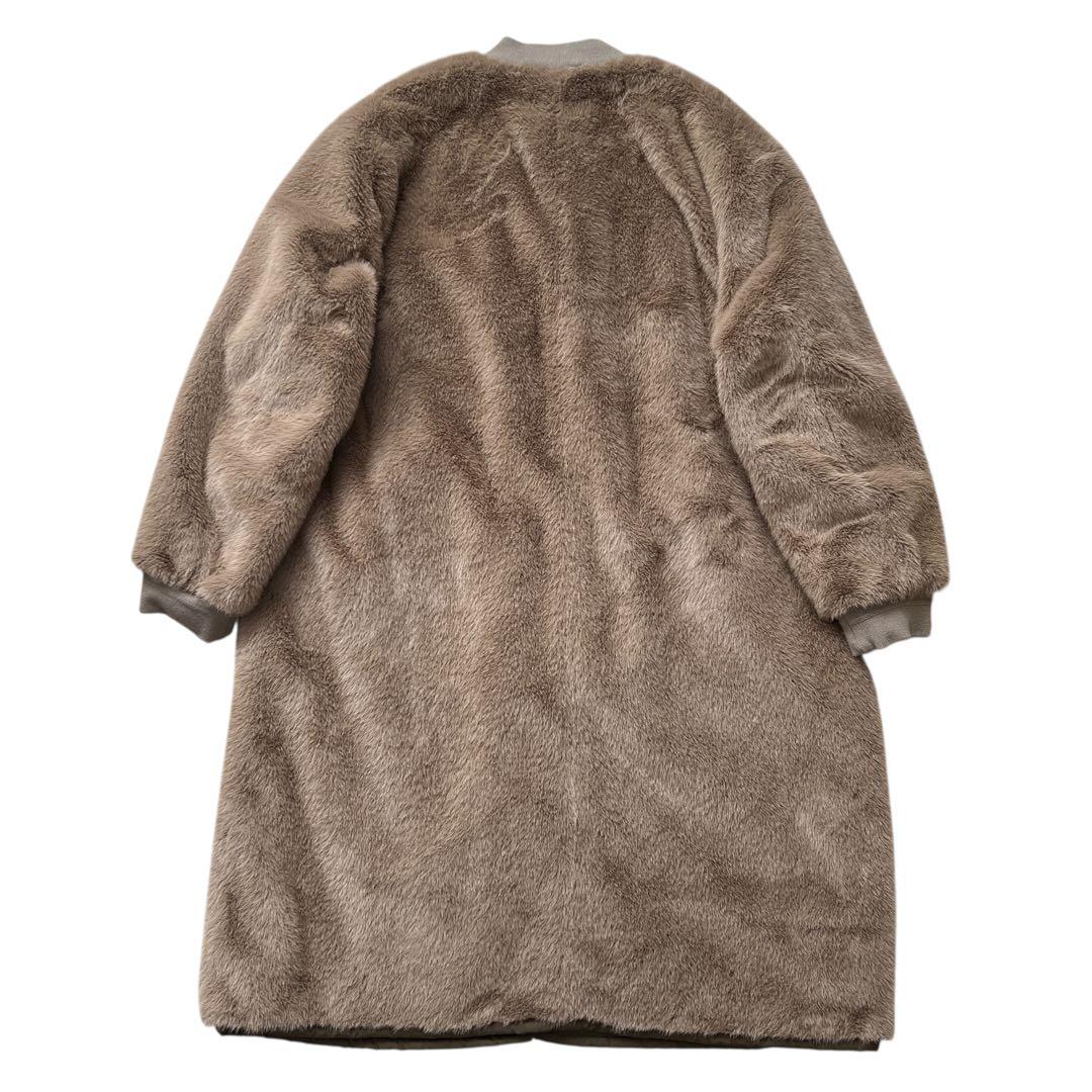 LE GLAZIK　MA-1 エコファーリバーシブルロングコート　36