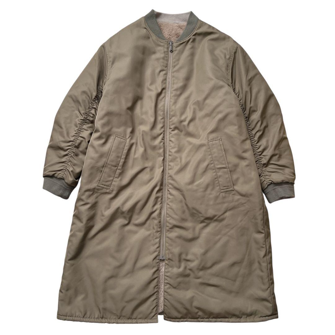 LE GLAZIK　MA-1 エコファーリバーシブルロングコート　36