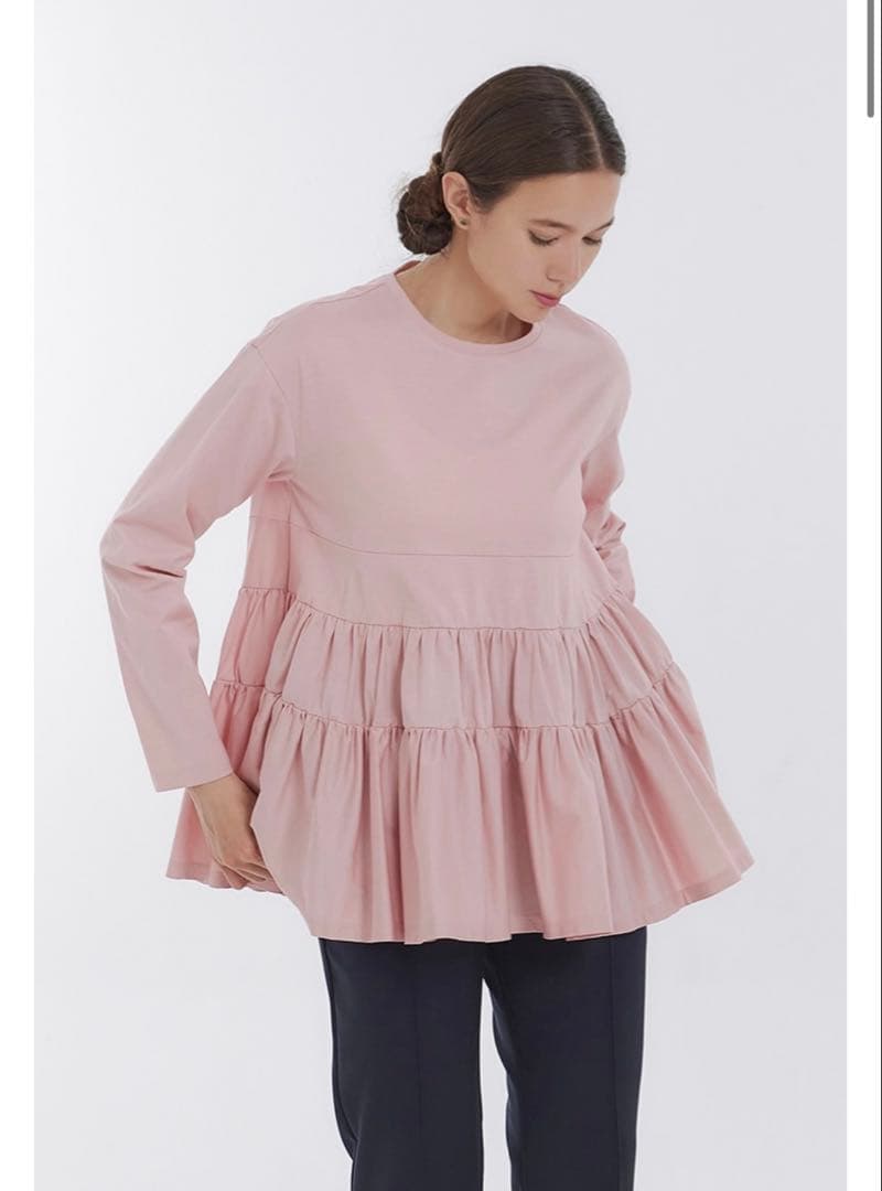 【新品未開封】yori ティアードカットソー ピンク